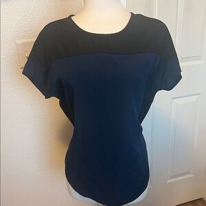Elegant Navy and Black Women's Top by Banana Republic size M